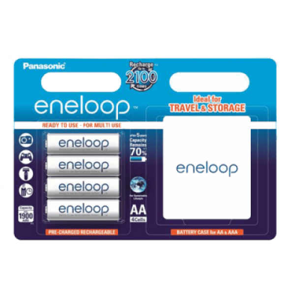 Аккумулятор Panasonic Eneloop AA 1900 4BP mAh NI-MH+case
